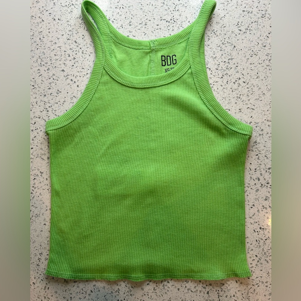 xs urban outfitters lime green tank top, brand new never used